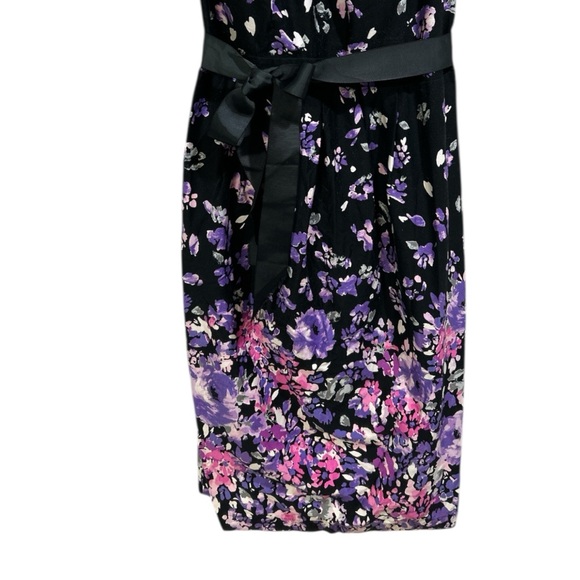 Motherhood Floral Black and Purple Dress Size Medium - Picture 7 of 10
